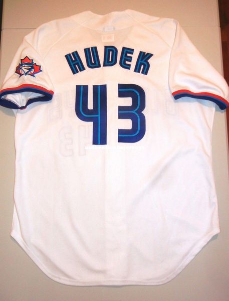 

retro new wilson john hudek toronto 1999 white jersey 48 halladay mens stitched baseball jerseys, Gray