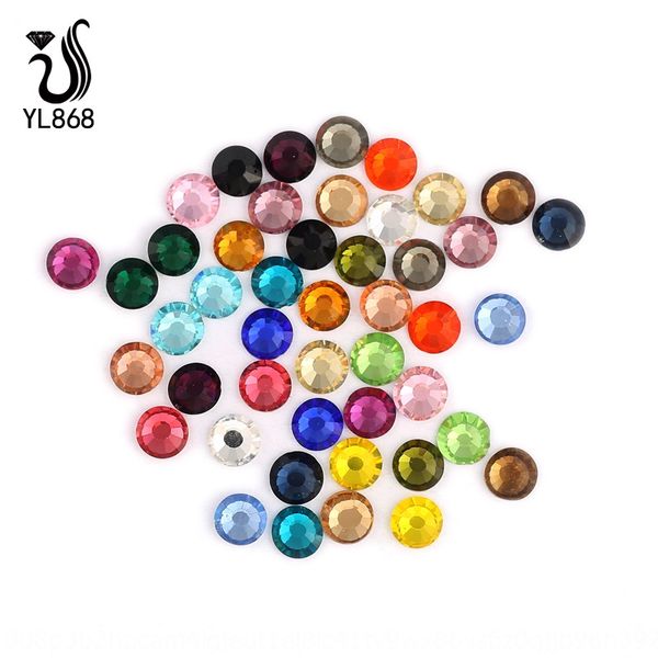 

round glass flat diy mobile phone case diamond bottom rhinestone nail accessories diy mobile phone case diamond nail drill, Silver