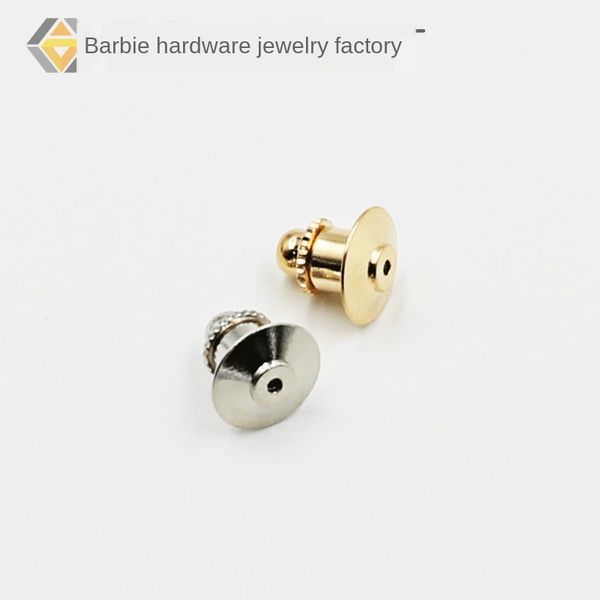 

environmentally friendly copper high-grade cap badge collar clip high-end spring accessory nipple badge nipple buckle accessories, Silver