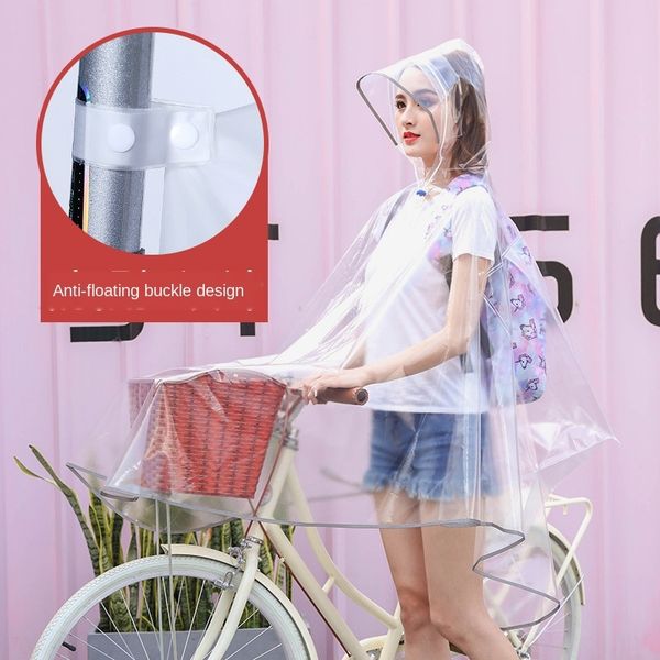 

rr8mf raincoat transparent reflective male and female students schoolbag single riding waterproof fashion cycling bicycle schoolbag bicycle, Red;brown
