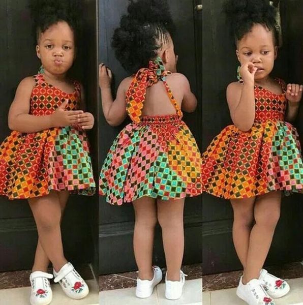 

summer bohemian tribal ethnic dresses for little girls short front long back toddler kids 3 4 5 6 12 years old, Red;yellow