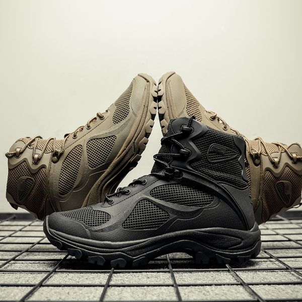 

qgnu8 men's hiking shoes footwear footwear combat tactical shoesboots men's anti-skid wear-resistant ultra-light breathable outdoo