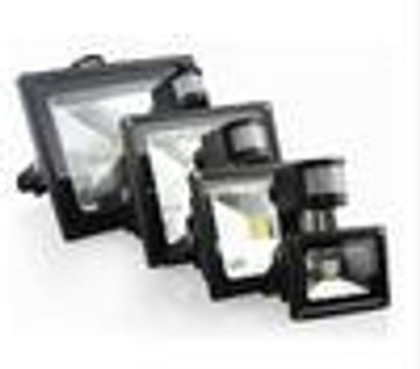 

10w 20w 30w 50w waterproof pir motion sensor led floodlight ip65 floodlight silver black floodlight garden park landscape spotlight