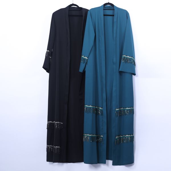 

sequin open abaya dubai hijab muslim dress kaftan abayas for women caftan islamic clothing robe kimono cardigan turkish dresses