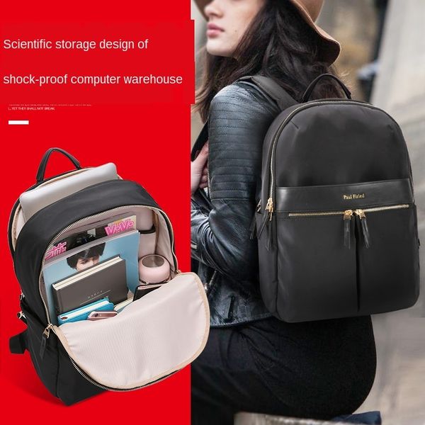 

oqzzi oxford cloth computer bag computer bag oxford cloth backpack women's new korean style business water-proof large capacity ultra l, White