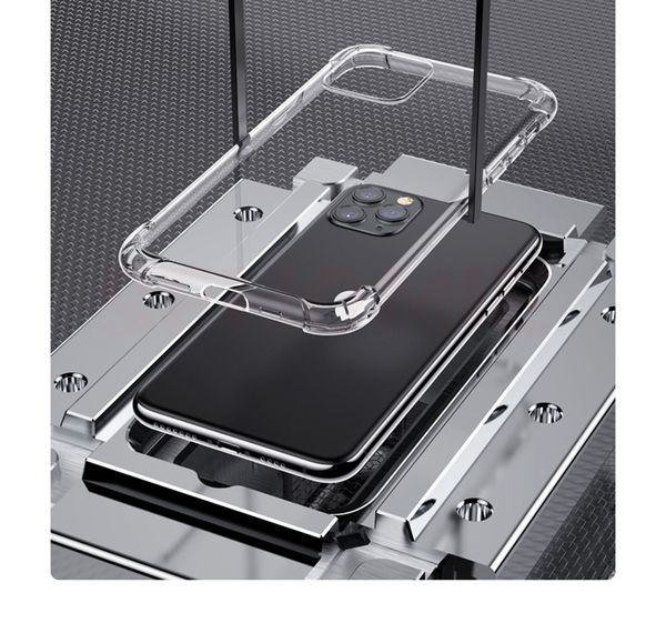 

роскошный ударопрочный силиконовый телефон чехол для iphone 11 pro x xr xs max 6 6s 7 8 plus case охватывает прозрачная задняя крышка защиты