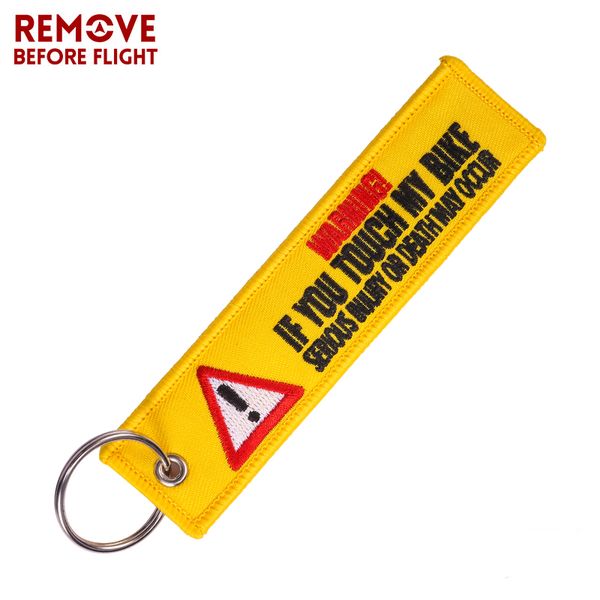 

one piece warning keychain tag launch key chain keychains for motorcycles and cars key tag embroidery yelloew danger keychain, Silver