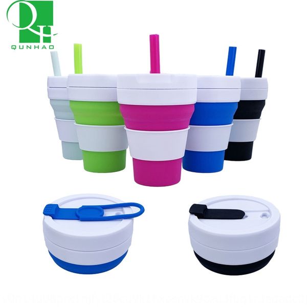 

475ml silicone coffee foldable silicone water cup portable gift water cup