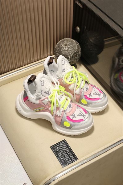 

2020 designer brand luxury men casual fashion formal wear leather walking sneaker running shoes sports sneakers with box a146, Black