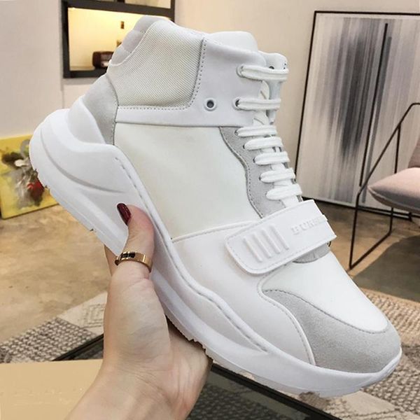 

new arrival mens boots outdoor walking comfortable shoes vintage check cotton sneakers zapatos de hombre luxury high lace -up men shoes, Black