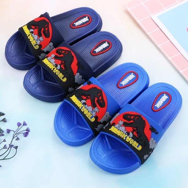 

new cartoon home dinosaur baby comfortable anti-skid cartoon slippers for boys and girls home indoor slippers, Black;grey