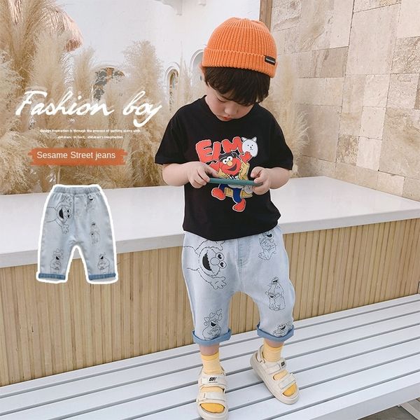 

iga3x джинсовой трусики шорты трусики шорты 2020 лето новый детской одежды корейских мальчиков в стиле детские брюки с дырками хлопка джинсо, Blue