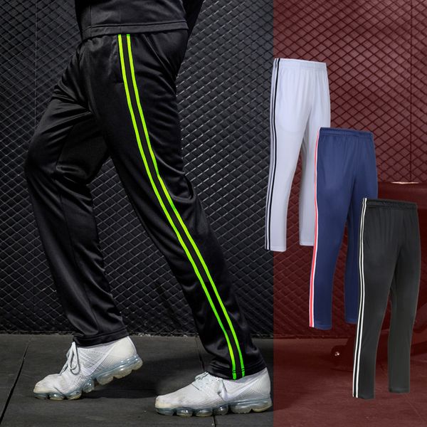 

new2020 autumn winter elastic waist sport gym fleece wool warm straight jogging training men practise running pants, Black;blue