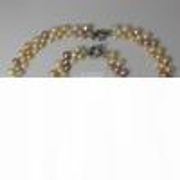 

pearl jewelry set natural color white pink purple 3rows fresh water pearl necklace bracelet a1859, Silver
