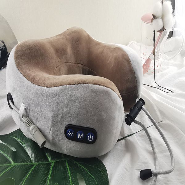 

travel massage pillow, u-shaped pillow, neck pillow,small massager heating