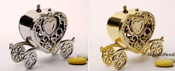 

festive event new gold silver carriage candy-box gift sweets boxes birthday party wedding favours decoration christmas shower gift