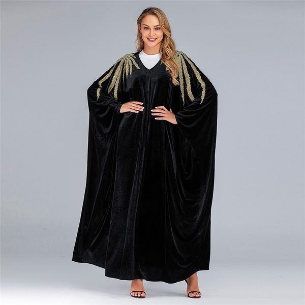 

vestidos velvet abaya arabic long maxi muslim dress women kaftan caftan elbise eid hijab turkish dresses robe musulmane longue