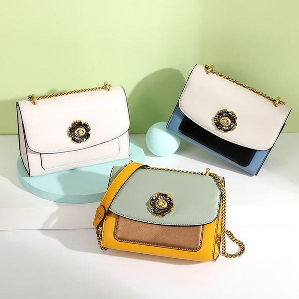 

fashion ladies bag ladies wild diagonal shoulder bag new high-quality bag contrast color small fresh ladies bags gift 9944