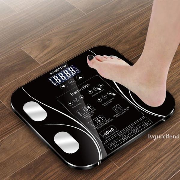 

bathroom human body fat bmi scale lcd digital weight mi scales floor display body index electronic smart weighing scales t200522