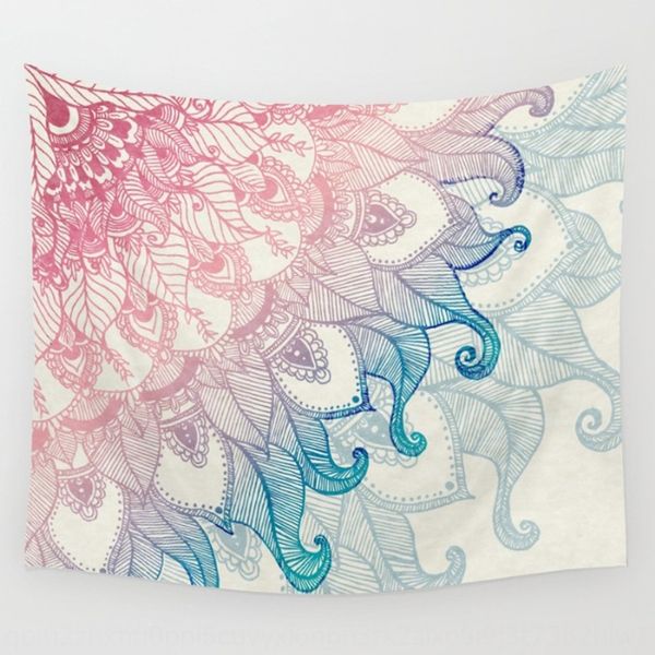 

new home tapestry wall tapestry towel hanging wall decoration bohemian wind printing beach towel beach carpet, Blue;gray