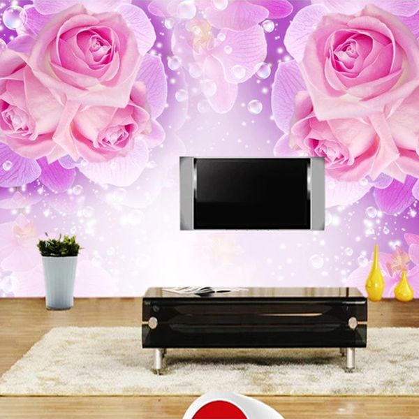 

custom 3d p wallpaper rose flowers interior decoration picture wall painting modern living room bedroom wall mural wallpaper