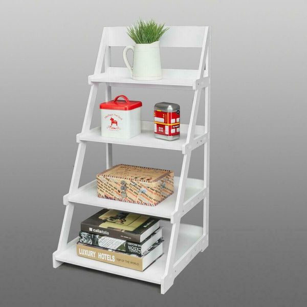 

4 уровня ladder полка стеллаж free standing хранения растений организатор стеллаж белый