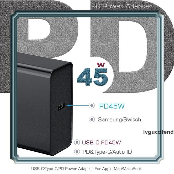 

45w pd qc4.0 3.0 fast charger for computer usb type-c quick charge travel adapter