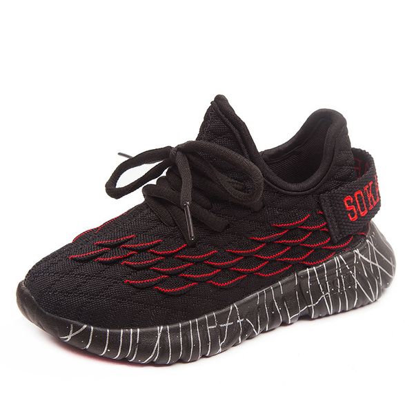 

skoex дети мода кроссовки soft mesh дышащие спорт кроссовки для мальчиков для девочек легкий дети повседневная обувь кроссовки, Black