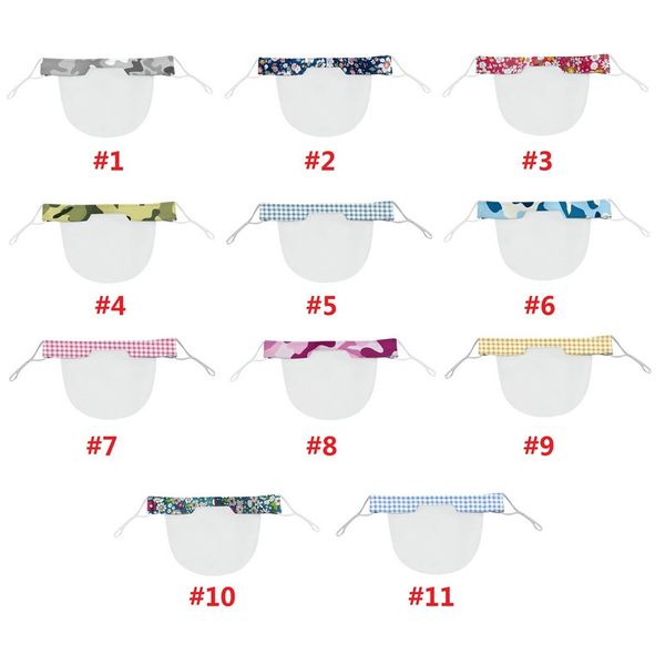 

new mask lip pvc mask camo plaid floral printed transparent mask mouth cover outdoor protective masks