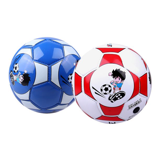 

2 pack kids children football pu leather ball multicolor kids play soccer