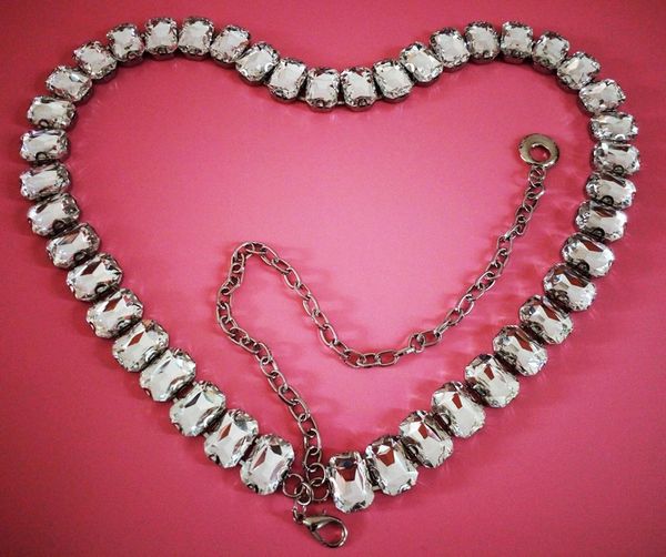 

white or ab color crystal crystal glass ladies' belt belt waist belly dancing chain waist chain chain138, Black;brown