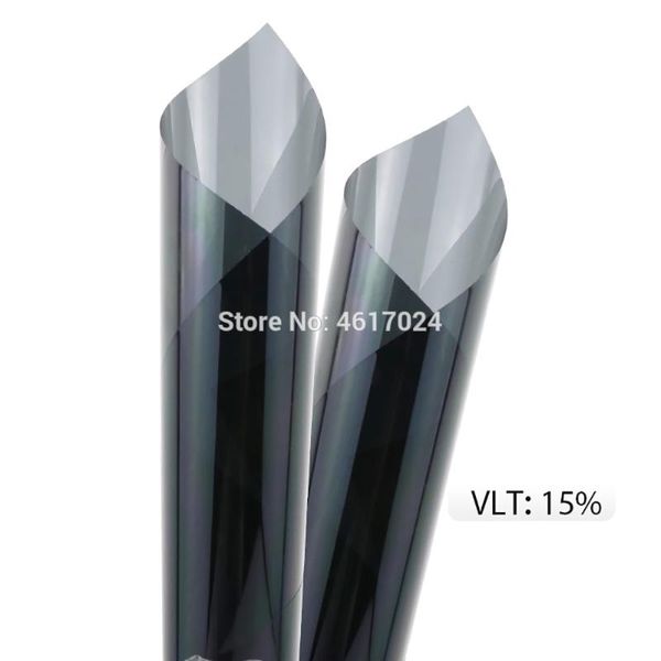 

car sunshade 50cmx200cm 2mil vlt15% charcoal window glass tint dyed film stickers