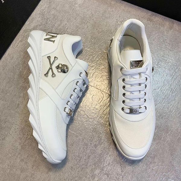 

breathable mens shoes luxury runner skull statement herren sportschuhe fashion sneakers with original box fashion shoes for men plus size