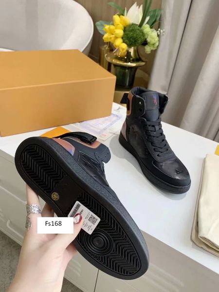 

top rivoli sneaker загрузка high инструкторы загрузка для мужчин и женщин rivoli высоких верхних кроссовок кожи, Black