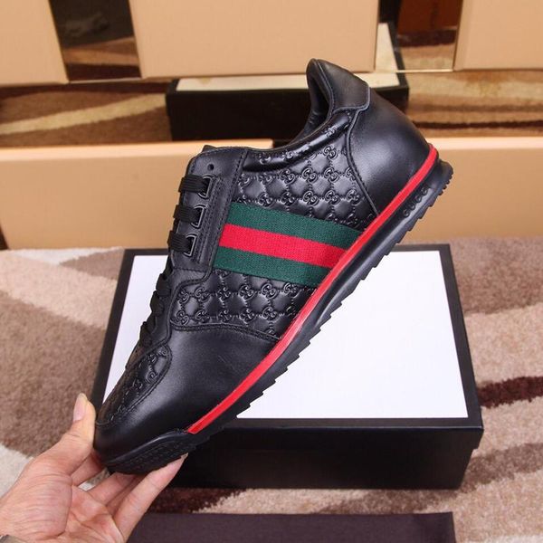 

new arrival men 's ace signature sneaker mens shoes breathable sports shoes lace -up low casual men shoes zapatillas, Black