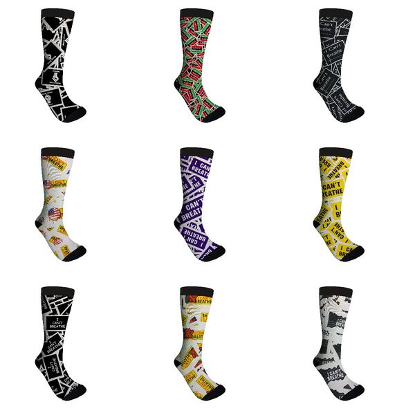 

i cant breathe socks letter print mid sock black lives matter soft sock 14 style
