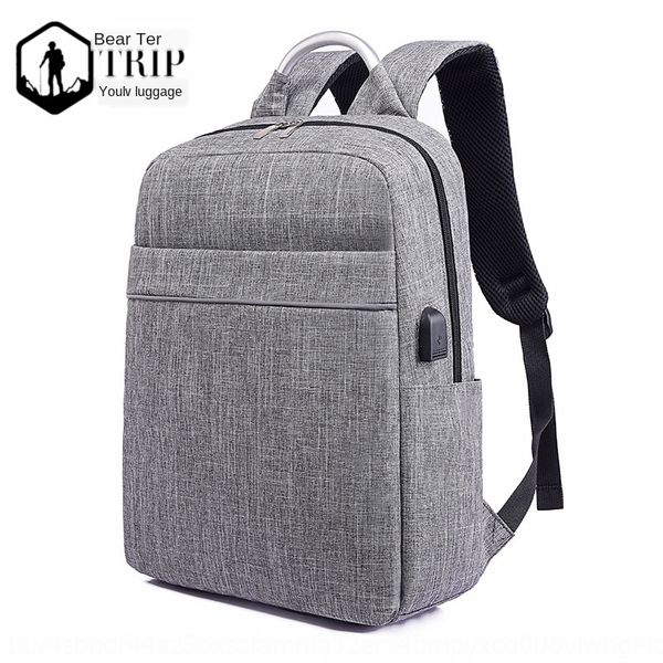 

leisure gift bag solid color oxford usb rechargeable computer computer backpack business travel backpack