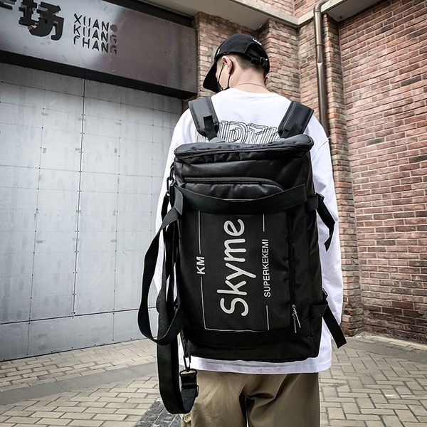 

gr6qg men's casual ins stylish travel backpack cool super large capacity personalized travel bag men's student bag fashionable sty