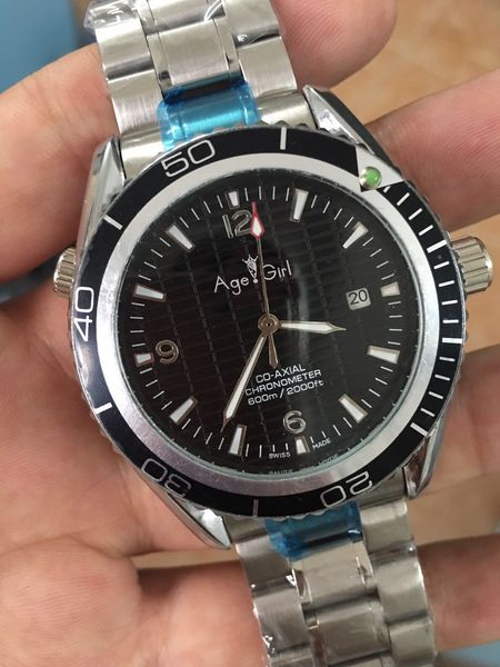 

classic new skyfall dive mens sports stainless steel black blue gents automatic mechanical watches james bond 007 style, Slivery;brown