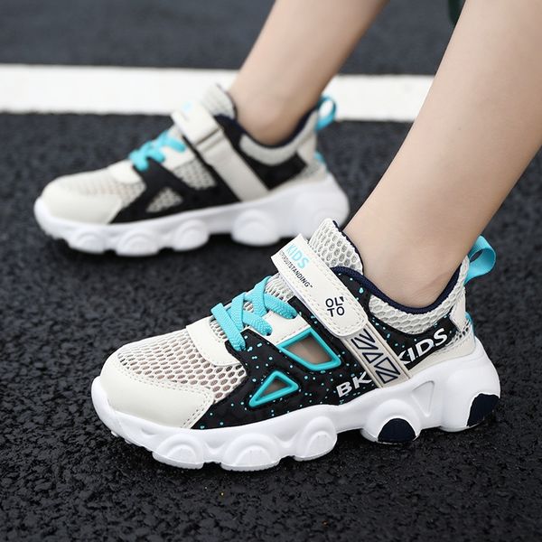 

1ncgu 2020 new breathable single net daddy male and female big children korean fashion kbg sneakers children's shoes children's sp, Black