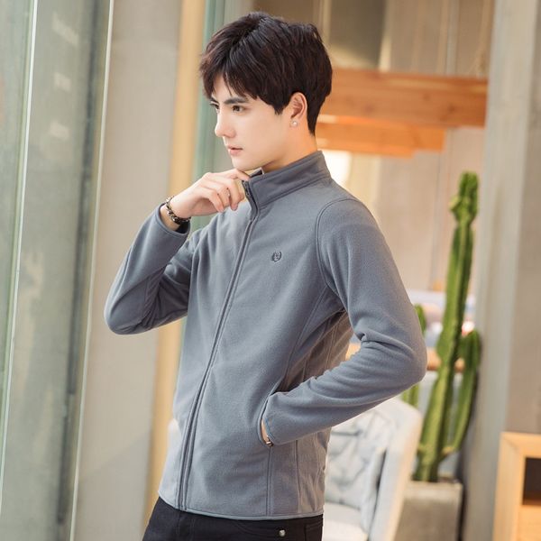 

absrl 2020 autumn youth fashion casual handsome polar fleece coat 2020 autumn men's youth men's jacket fashion casual handsome war, Black;brown