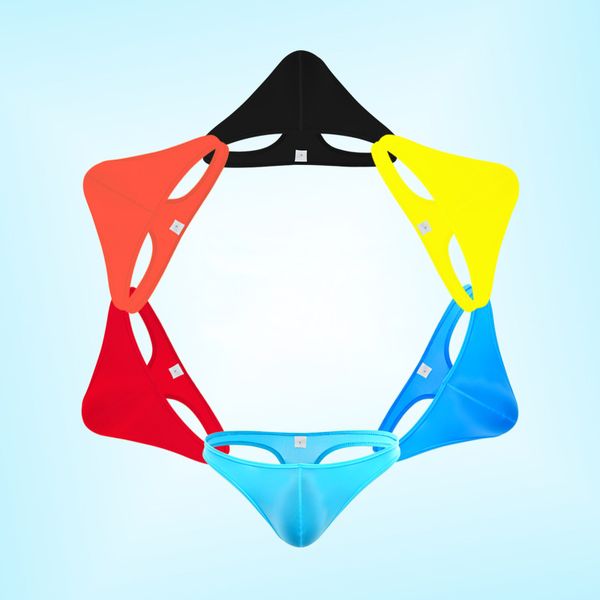 

thong pants nylon pants ice one piece underwear t-string men's waisted traceless silk underwear t-pants t-string men's tanga low i