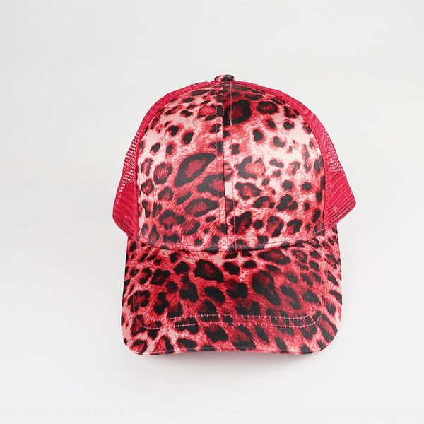 

2019 popular classic leopard print baseball cap animal print rear open ponytail hat baseball cap, Blue;gray