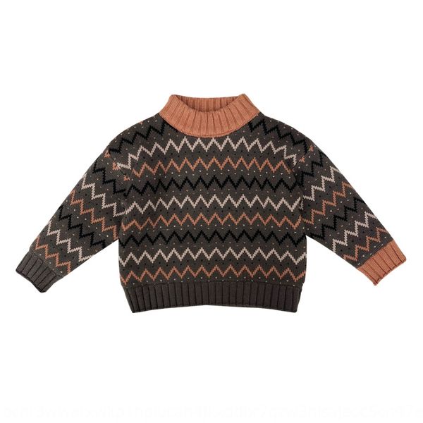 

2019 новых детских девичьих бэби мальчиков пуловер бархат утолщенной шею пассивом пуловеры свитер свитер для детей, Blue