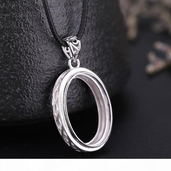 

925 стерлингового серебра женщин engagement wedding подвеска 17.5x24.7mm овальный кабошон semi подвесная diy камень diy камень, Slivery;crystal