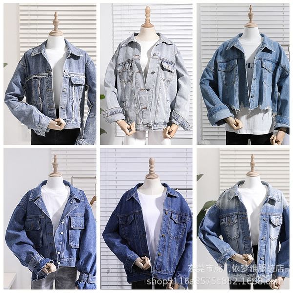 

2020 denim loose 2020 women's denim coat coat women's loose top, Black;brown