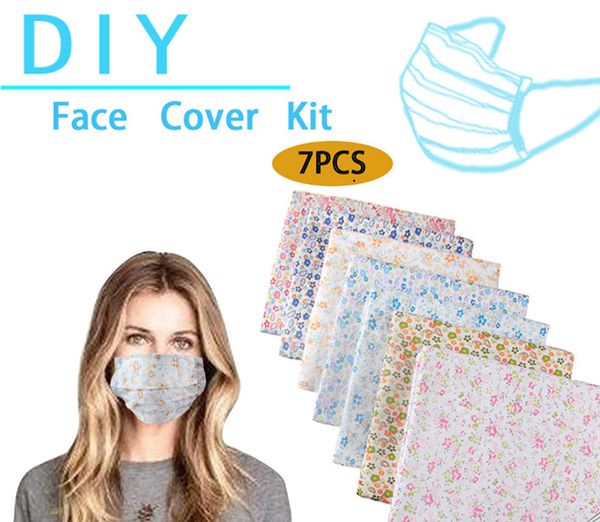 

washable reusable diy fabric material set cycling bandana solid pm2.5 cotton mouth breathable face mask dwe389