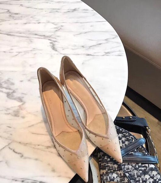 

6cm heel women designer sandals fashion breathable vintage mesh sandals for women 34-42 new summer high heel women sandals, Black