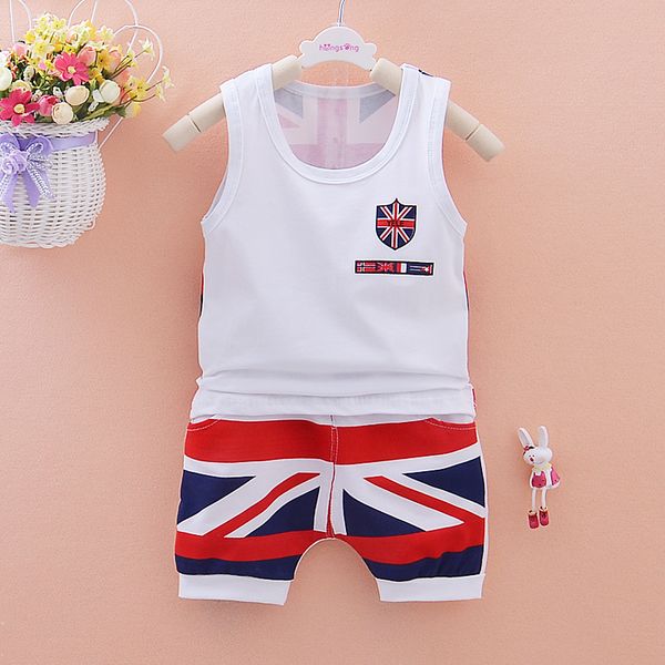 

summer children kid boys girls cotton clothes gentleman tie shirt shorts toddler clothing baby tracksuits infant casual suit set, White