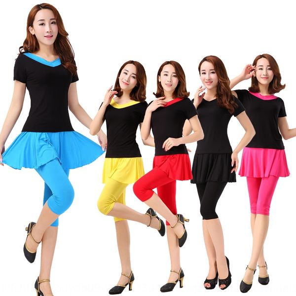

modal yoga skirt exercise exercise dance sports fitness capri square dance skirt pants sports fitness pants, Black;red